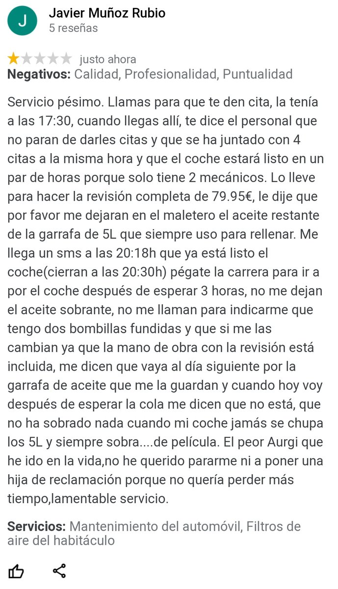 javitomr's tweet photo. @aurgi lamentablemente el servicio que se presta en avenida de la democracia 2, he dejado constancia de todo ello en Google y por aquí os expongo lo mismo. https://t.co/lqfUaivMit