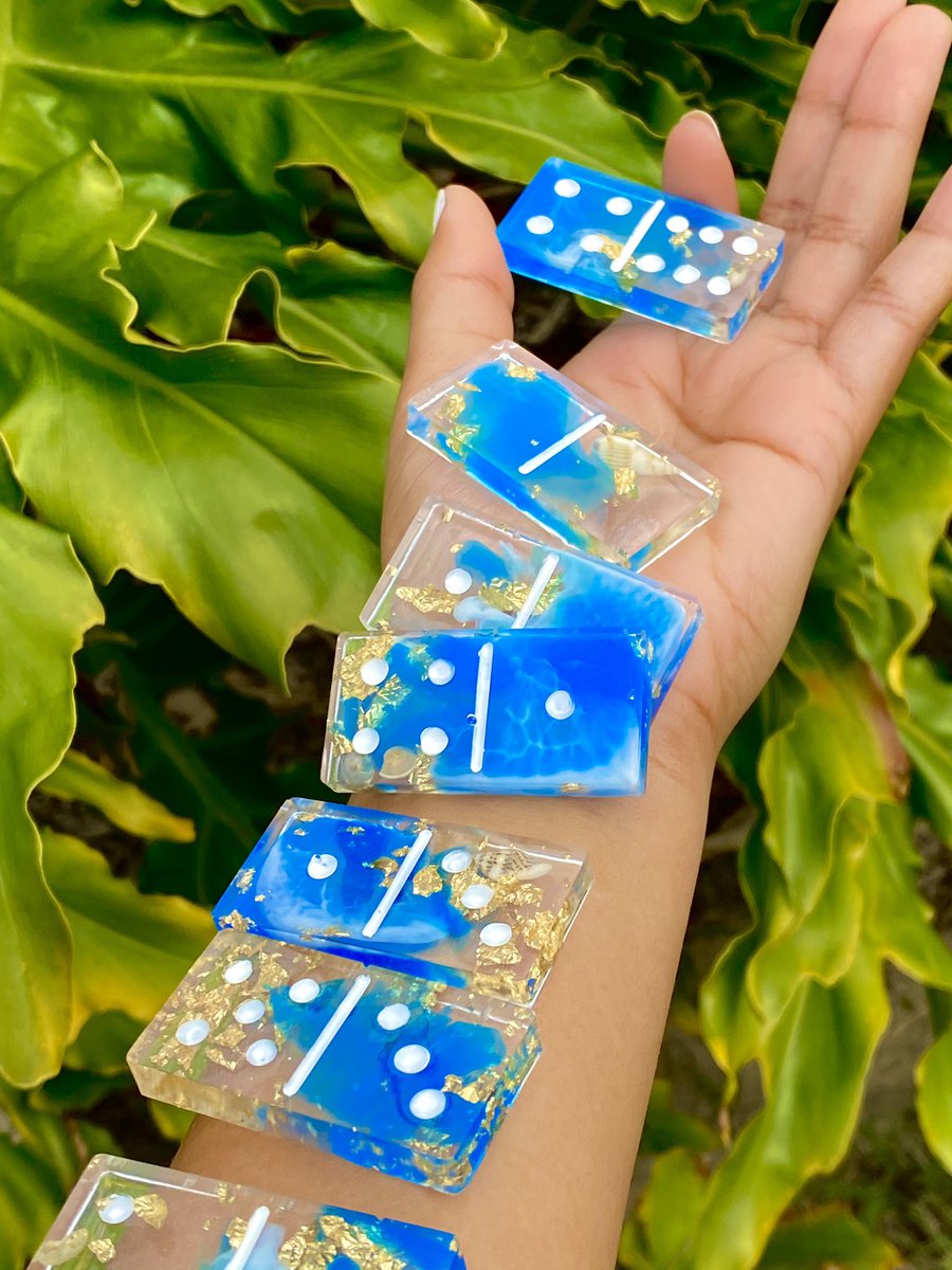 I made dominoes. Heavily inspired by the homeland🏝✨🌊 #resinart 

Paradise on earth, before those filthy colonizers..

Do you play?