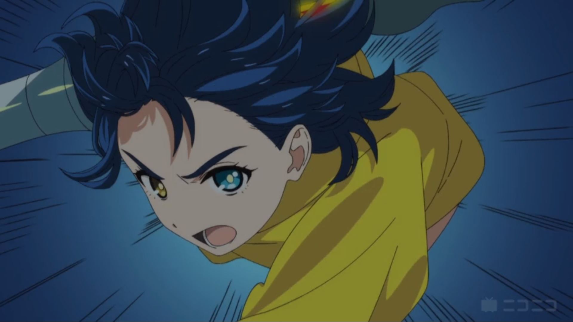 Echo ワンダーエッグ プライオリティ 第３回 女の子のバトルシーンが格好良いアニメはいいアニメ 青空バックに空中飛び回る系の戦闘シーンは 旧劇エヴァを思い出すよね 本当 止めて楽しむオタク的な楽しみ方ができるアニメは久々よな ワンエグ