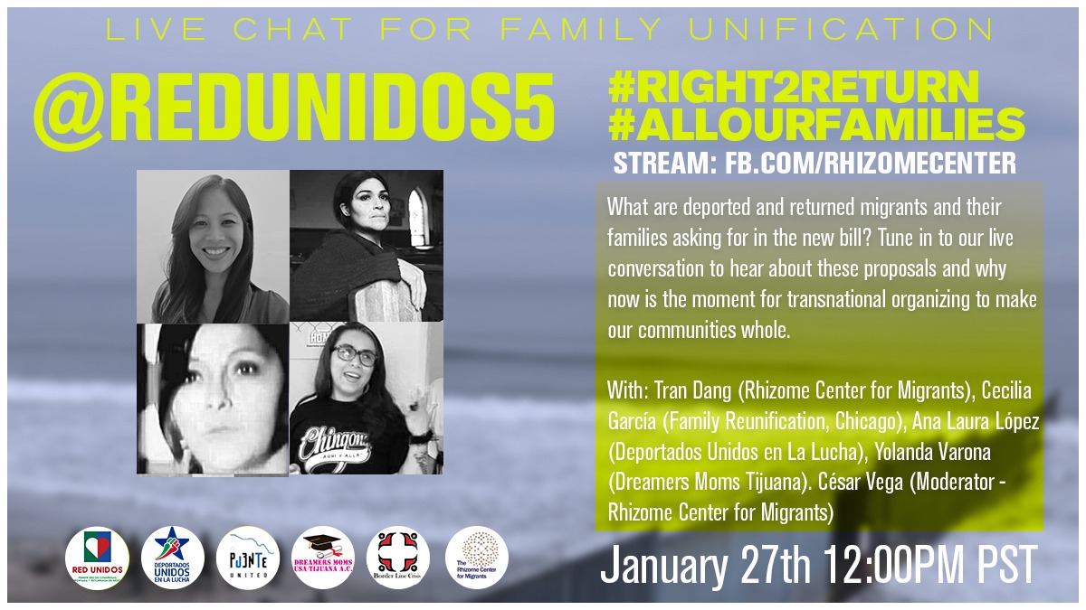 Join us in one hour at fb.com/rhizomecenter for a LIVE CHAT on our proposals for family unity that ensures #right2return