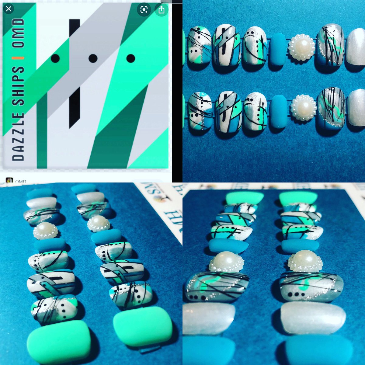 SMHMobMassage's tweet photo. Here is the next Album cover set #omd #orchestralmanoeuvresinthedark #pressonnailsforsale #pressonnails #music #synthwave #synthpop #synthmusic #bespoke #oneofakind #omdnails #omdalbumnails #dazzleships #bespokeset #bespoke #byhand #gelnails #sold #rt @OfficialOMD https://t.co/g1k2NMGkMI