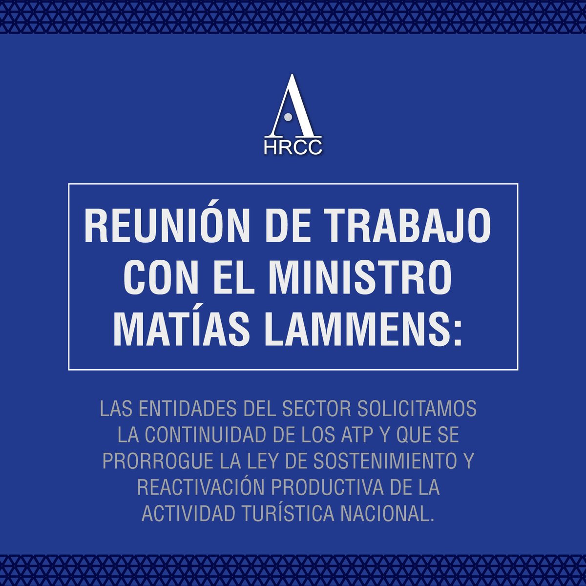 AHRCC_Prensa's tweet photo. La hotelería y la gastronomía necesitan la continuidad del Programa ATP y de la Ley de Sostenimiento a la Actividad Turística
Más info > https://t.co/n7PyTjX3OX
#Hoteles #Restuarantes #Confiterias #Cafes #Bares #Turismo #Gastronomia #Hoteleria #Economia https://t.co/sqcMa2AC5s