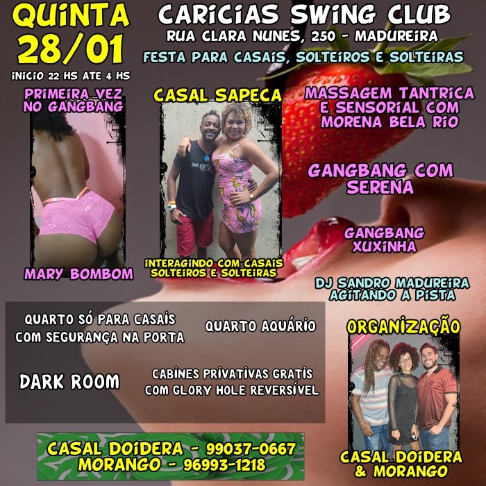 DoideiraP's tweet photo. Amanhã rola aquela festa gostosa no carícias swing clube em Madureira com a novinha Mary bombom no gang bang
@CASALDOIDERA https://t.co/IURuVGMd5R