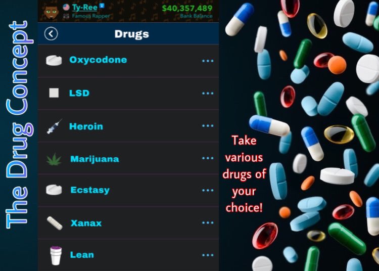 Devante_BitLife's tweet photo. 💨💊The Drug Concept💊💨 

Addicted to BitLife?
Well, become even MORE addicted with “The Drug Concept”! 

Take various drugs of your choice.

Get a unique scenario when you take drugs.

Don’t take drugs too often, you’ll get addicted. (Duh)

🚨‼️Be smart, don’t do drugs‼️🚨 https://t.co/xekSbrSyRN