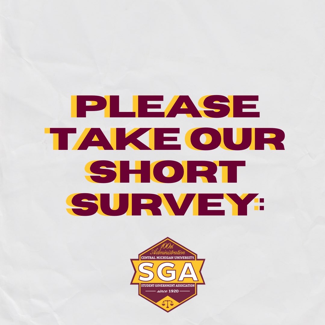 Please take a few minutes to complete our short survey: Bit.ly/CMUFALLSURVEY