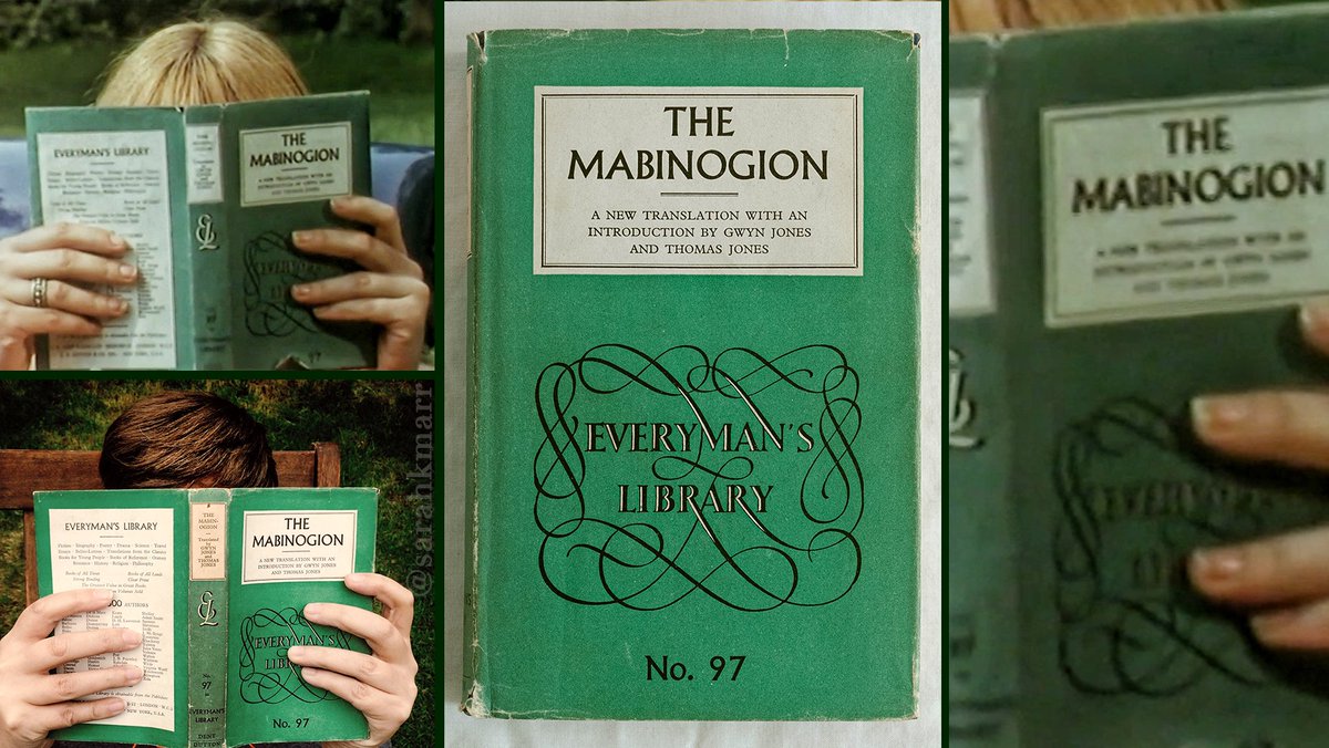 "The Mabinogion", trans. Gywn Jones & Thomas Jones, Everyman's Library 97, Dent, 1966 reprint—The Mabinogion threads through "The Owl Service": Jones & Jones are in the acknowledgements. On television, Alison reads it: she's top left here; I'm bottom left.— #OwlService 16/22