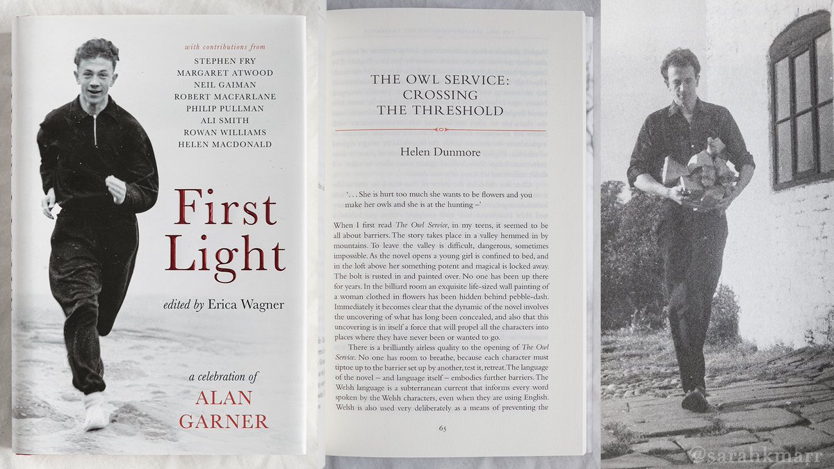 "First Light: A Celebration of Alan Garner", ed.  @EricaWgnr, Unbound, 2016—Garner's impact is clear from the contributor list of "First Light". Helen Dunmore's chapter is on "The Owl Service", but the entire book is an indispensible companion to Garner. — #OwlService 21/22
