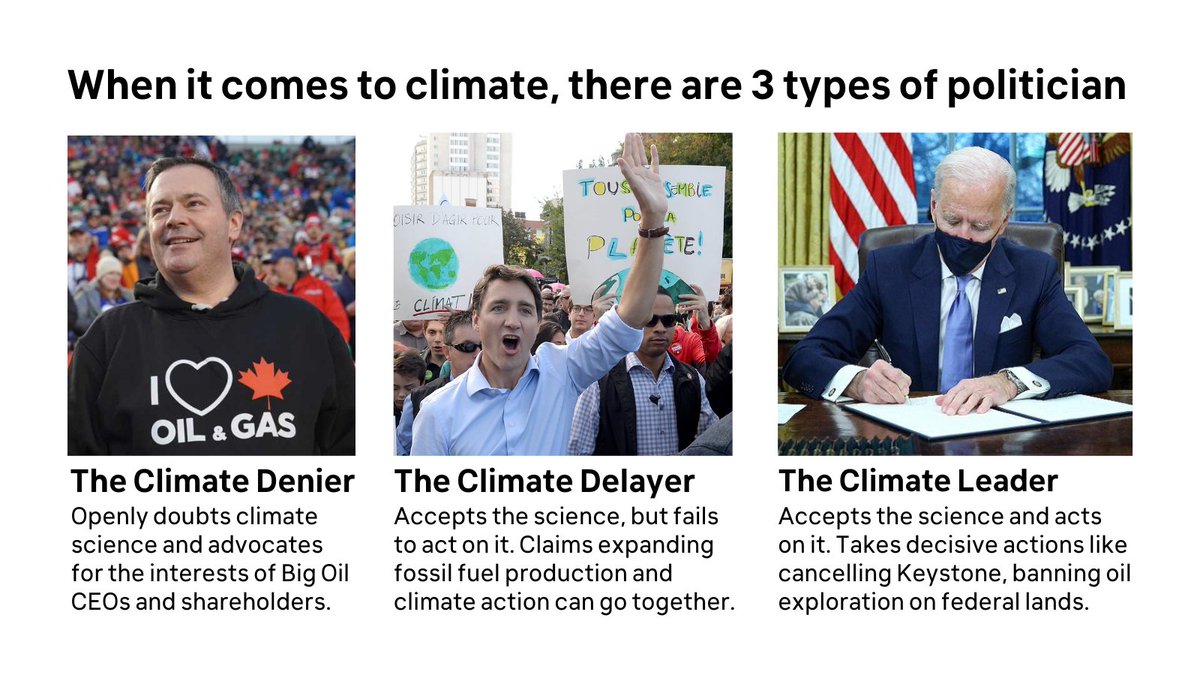 350Canada's tweet image. Prime Minister @JustinTrudeau is getting outdone on climate by a man almost 30 years his senior. Here's a handy chart to explain. 

75% of Canadians get that we're in a #ClimateEmergency. Our leaders need to step up and stop slow-walking climate action!

#cdnpoli #ClimateDay