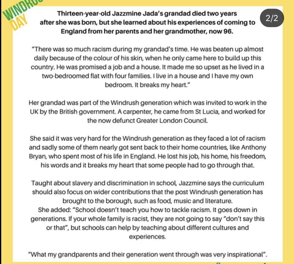 My article on Windrush day I did for <a href="/LBofHavering/">Havering Council</a> council.
Black history is British history.
Windrush needs to be apart of the curriculum.