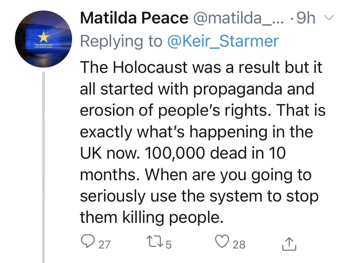 And then there is the comparison between 6 Million murdered Jews (and more of other minorities) and COVID Pandemic....