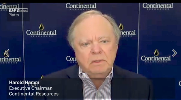 Continental Resources' Harold Hamm to <a href="/SPGlobalPlatts/">SPGlobalPlatts</a>' Richard Swann: April 20, 2020 and its negative #WTI prices 'will go down in infamy'...'sometimes it takes a crisis' to make something else happen, namely: 'a migration to the Gulf Coast' in terms of benchmark pricing.