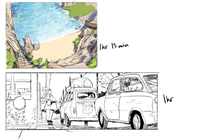 Quick studies of @jordilafebre Amazing line work and color! 