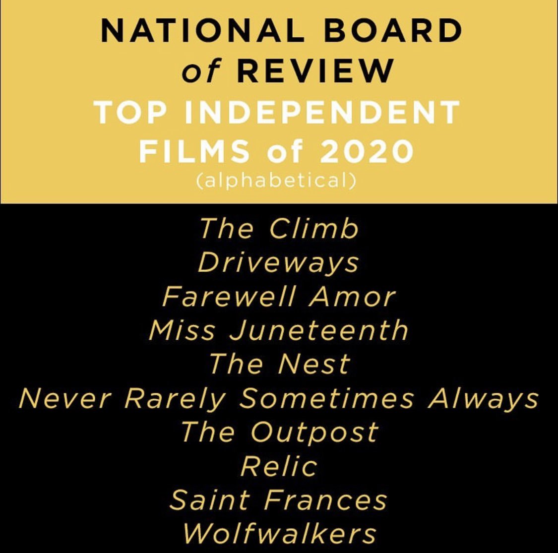 Best Directorial Debut!!! I cried! Still in shock! Thank you @NBRfilm for this incredible honor! I am so grateful. And Congratulations to the cast & crew of #MissJuneteenth being honored as one of the Top Independent Films of 2020!👸🏾✨#NationalBoardofReview