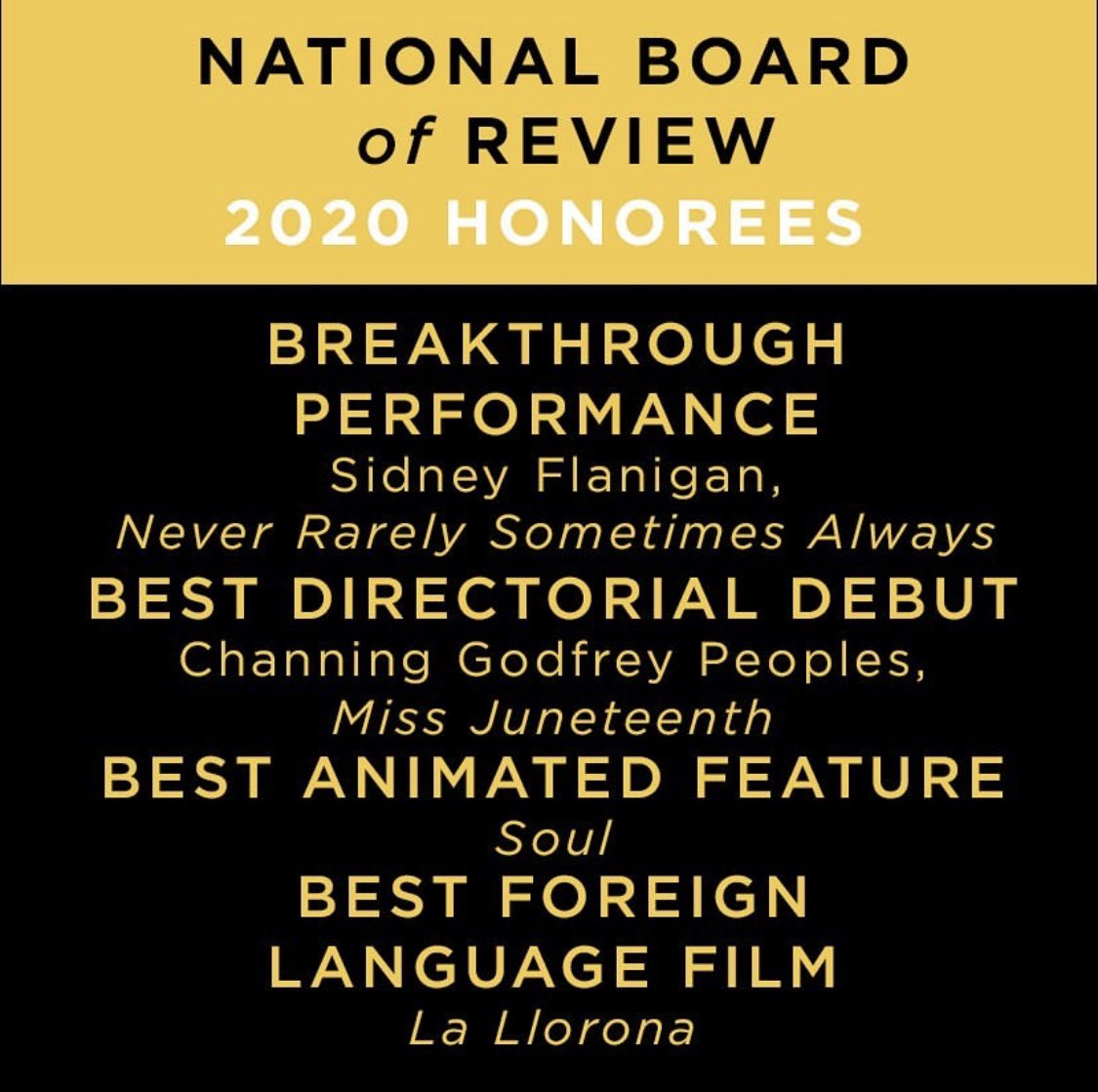 cgpeoples's tweet image. Best Directorial Debut!!! I cried! Still in shock! Thank you @NBRfilm for this incredible honor! I am so grateful. And Congratulations to the cast &amp;amp; crew of #MissJuneteenth being honored as one of the Top Independent Films of 2020!👸🏾✨#NationalBoardofReview