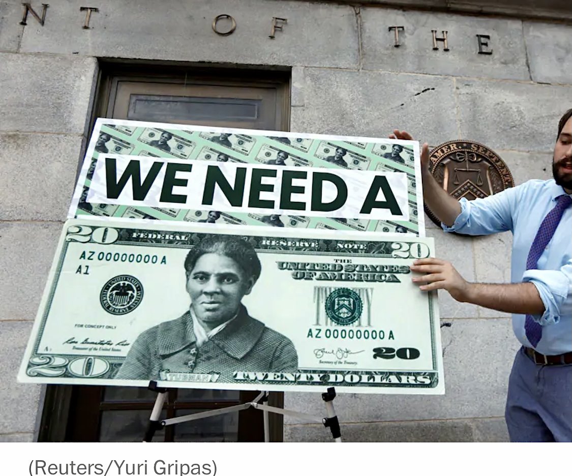 jeanquan's tweet photo. 1/2 One of most #petty #racist Trump acts was halting the #harriettubman20dollarbill. Started by #Obama administration in 2016 for release in 2020, the 100th anniversary of #19thAmmendment, they said it would have to wait till 2028. https://t.co/KkHQoTHWdt