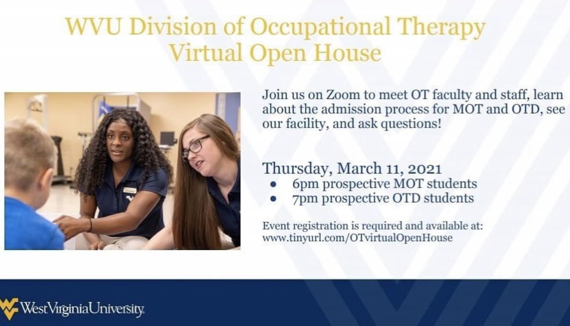 WVUSOTA's tweet photo. Please share this information with any prospective MOT or OTD students! https://t.co/JvySi8VfR5