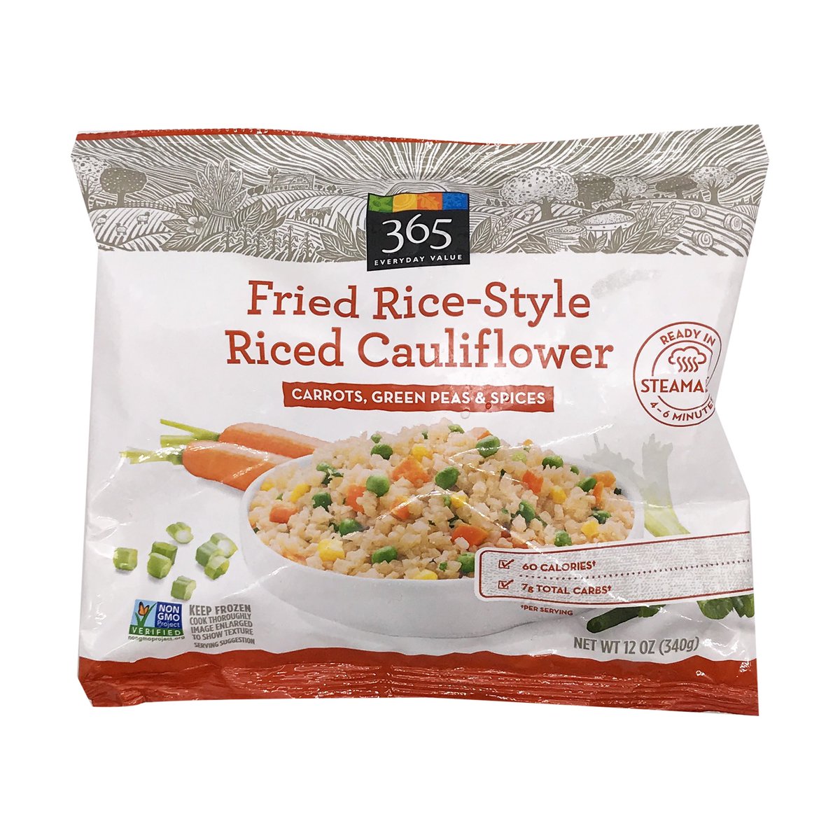  cauliflower fried riceA pack of this stuff is like $3 and not only is it a filling meal for 100-200 calories, but you can add scrambled eggs to it for extra protein. This is the brand I usually get but there are others, possibly cheaper too.