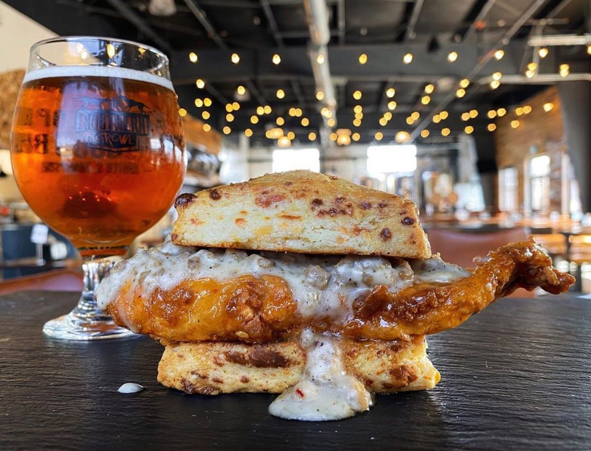 Our Special Chicken Sando this week: Driving Miss Gravy! Pair with Citrus is the Soul of Wit