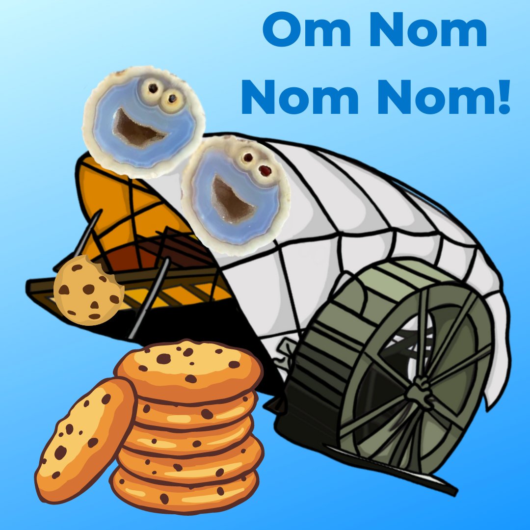 MrTrashWheel's tweet photo. Brb replacing my googly eyes with Cookie Monster agate. 🍪#OMNOMNOMNOM https://t.co/KWe8LAw5ep