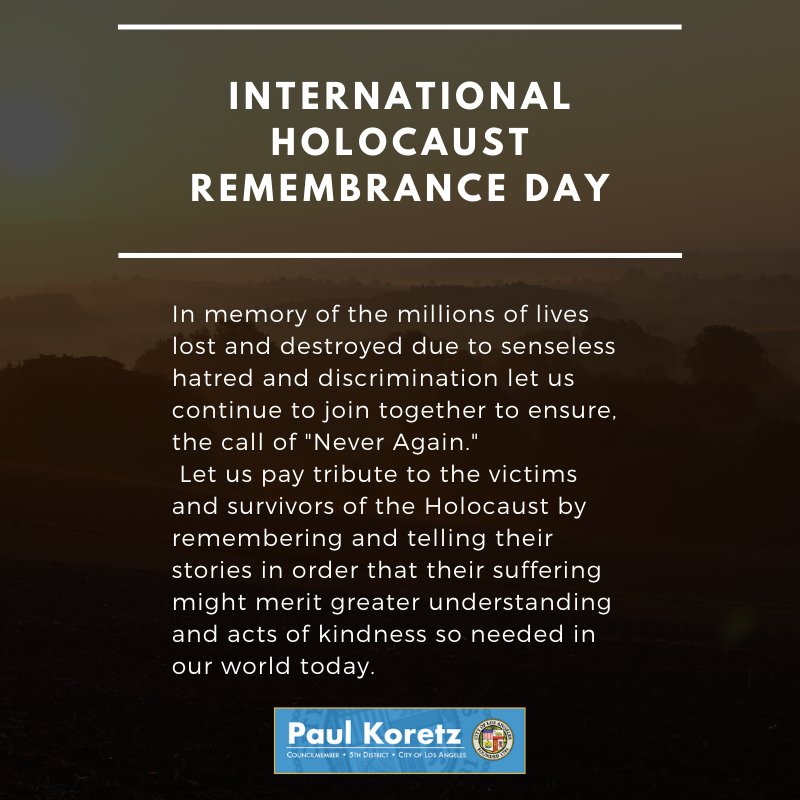 Let us recommit to ensuring we stand against any hatred and discrimination as we remember the millions of lives lost on this Holocaust Remembrance Day. #NeverAgain