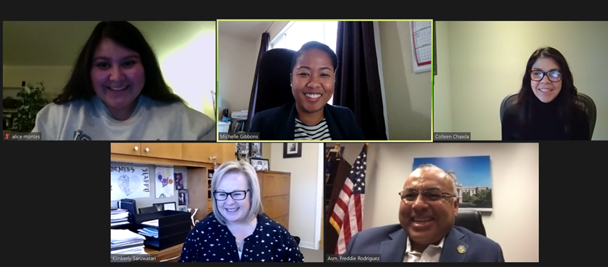 CHEAC's tweet photo. CHEAC leadership met with @AsmRodriguez52 during our annual Legislative Education Day to discuss our sponsored bill #AB240 & emergency management. We thank him for his leadership & efforts to study the long-term investment needed in local #PublicHealth before another crisis hits. https://t.co/uVEu4XAKC0