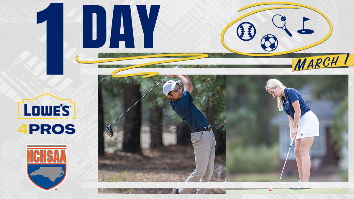 🚨TOMORROW 🚨

⛳️Golf
🥎Softball
⚽️Women's Soccer
🎾Men's Tennis

<a href="/Lowes/">Lowe's</a> Builds Back Sports!

nchsaa.org/lowes-builds-b…

#NCHSAA #LowesBuildsBackSports