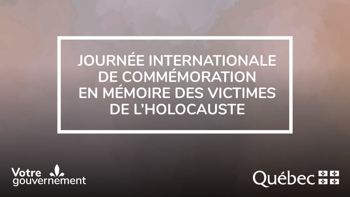 francoislegault's tweet photo. Aujourd’hui, c’est la Journée internationale de commémoration en mémoire des victimes de l’Holocauste. On a un devoir de mémoire envers elles. On ne doit jamais oublier que le pire est possible. On ne doit jamais baisser la garde devant l’intolérance et la violence. https://t.co/POoRO3O3sd