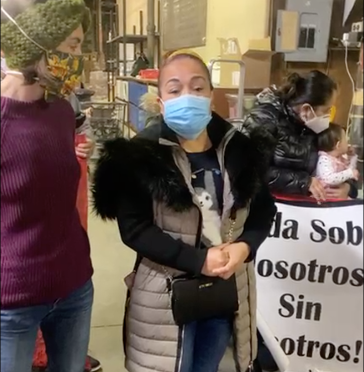 NDLON's tweet photo. "Workers know, when we speak out, we face retaliation.  They've always robbed from us, our wages, our money.  But enough is enough, we need raise our voices.  And Biden can do something about it."  #TrabajoSiMigraNo #DALE c/ @ULAnewhaven @la_colaborativa #ndlon y mas! https://t.co/Wo16qQY0HG