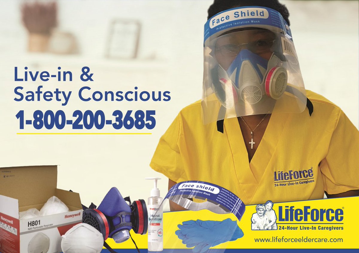 LifeForceLiveIn's tweet image. We're always safety conscious here at Life Force! Our care-givers are fully equipped for safety to care for your loved ones! #SafetyFirst #caregivers #maskon #WeCare