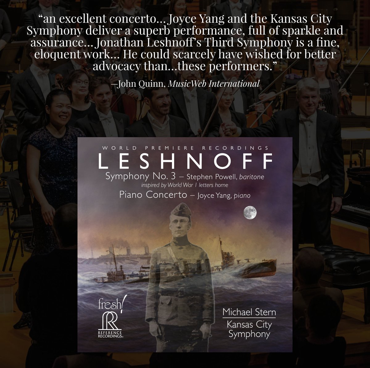 An outstanding review for <a href="/kcsymphony/">Kansas City Symphony</a>, Michael Stern, Stephen Powell, and <a href="/JoyceYangPiano/">Joyce Yang</a>'s recording of <a href="/LeshnoffMusic/">Jonathan Leshnoff</a> in <a href="/MusicWebInt/">MusicWeb</a>! referencerecordings.com/?p=18444

“a significant release and it has increased my admiration for the music of Jonathan Leshnoff.”