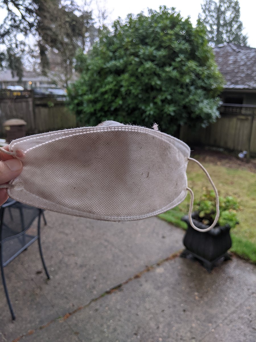 I had a chance to test out a KN94 mask sent from a friend, Dr. Yong-Hee Han, in Korea by working on putting insulation in my crawlspace. I could not believe how much better it worked than the "covid" cloth mask that I had last used. Pic only tells part of story. #MasksSaveLives