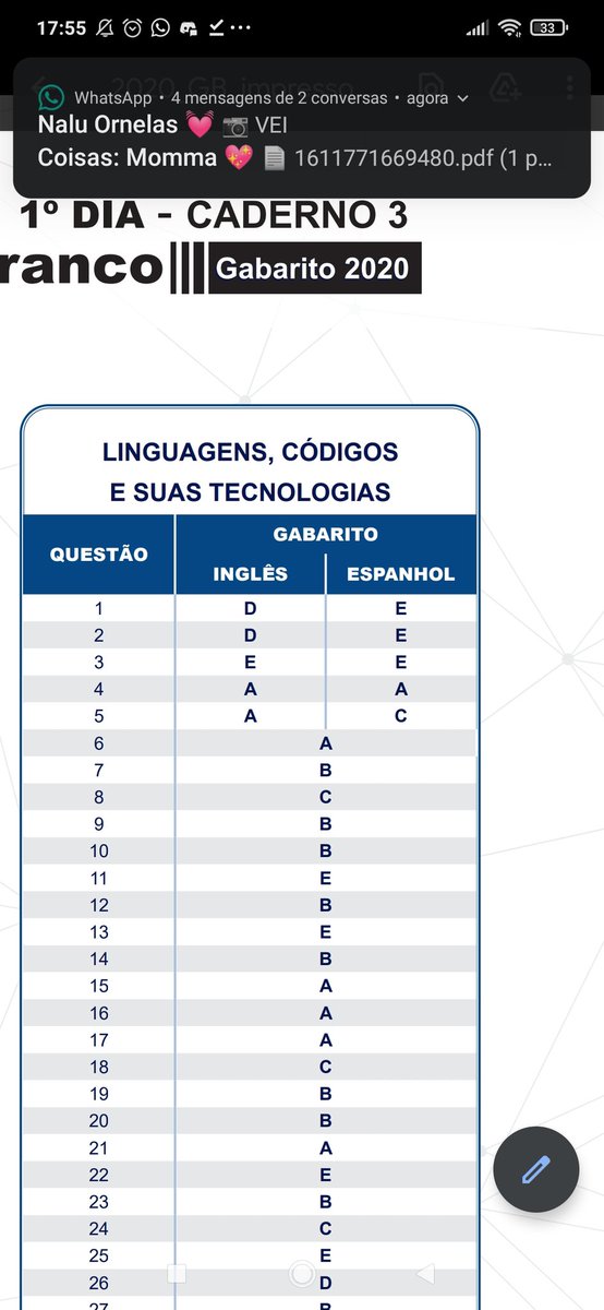 beatxriz's tweet photo. ATENÇÃO PESSOAS QUE PRESTARAM O ENEM IMPRESSO!! 
O gabarito da prova de linguagens está completamente ERRADO. Eu corrigi apenas a questão que está nas fotos, mas outras pessoas apontaram que temos pelo menos 5 ERROS nesse gabarito!! Exijam que o @inep_oficial FAÇA A REVISÃO https://t.co/B1yAkbweoi