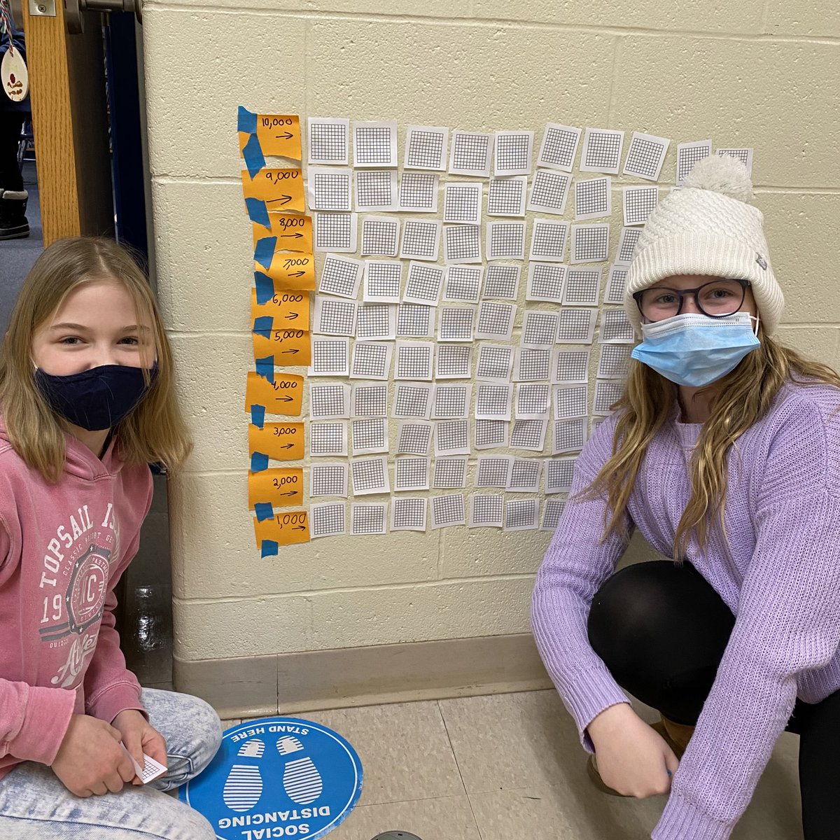 We counted by 100s all the way to 10,000! We determined that it worked well to create 10 sets of 1,000 to help us. #LearnWithIM <a href="/TraKeilty/">Tra Keilty</a>