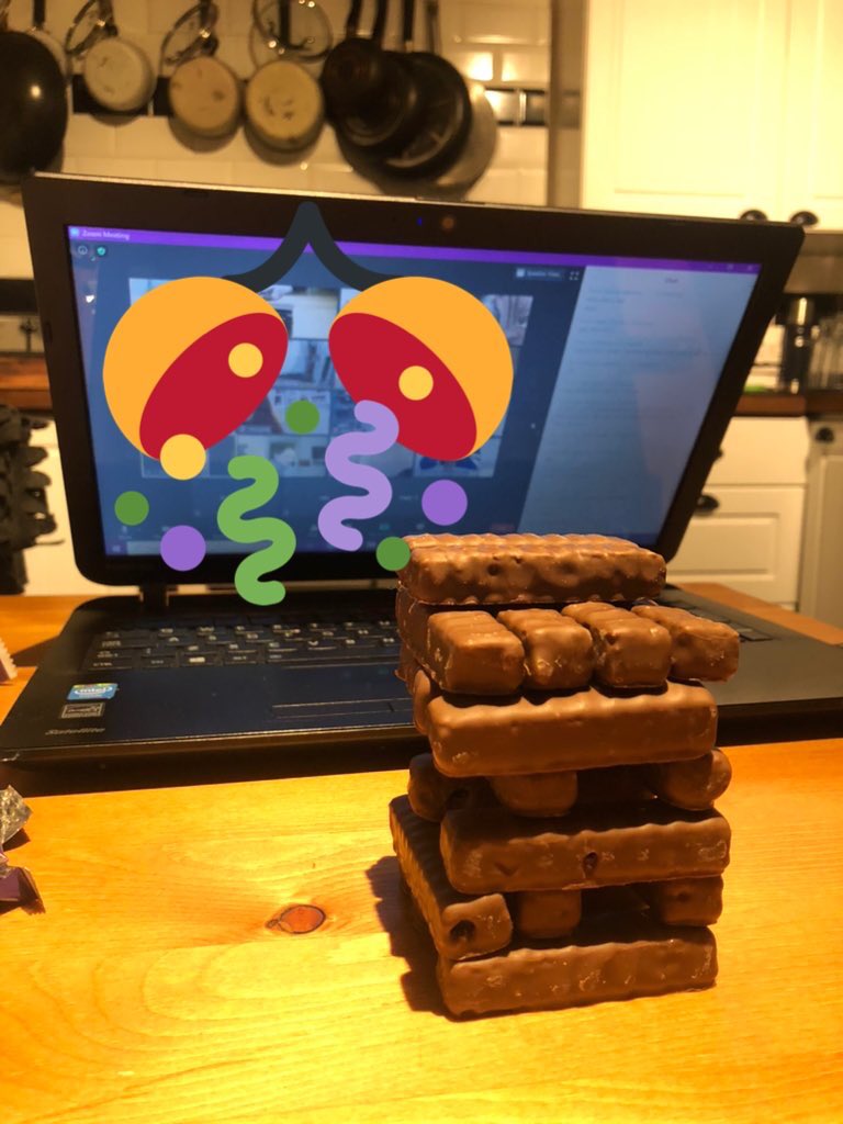 1stHBGuides's tweet photo. Tonight on zoom session we had 17 guides turn up - some their first time!! We did it Chain-ging times UMA and played Kit Kat jenga!! Amazing and they loved it!! Some got 10 layers high - I managed 8!!! #GirlGuiding #GirlGuidingUK @Girlguiding @GuidingMembers https://t.co/NWoMES1i1d