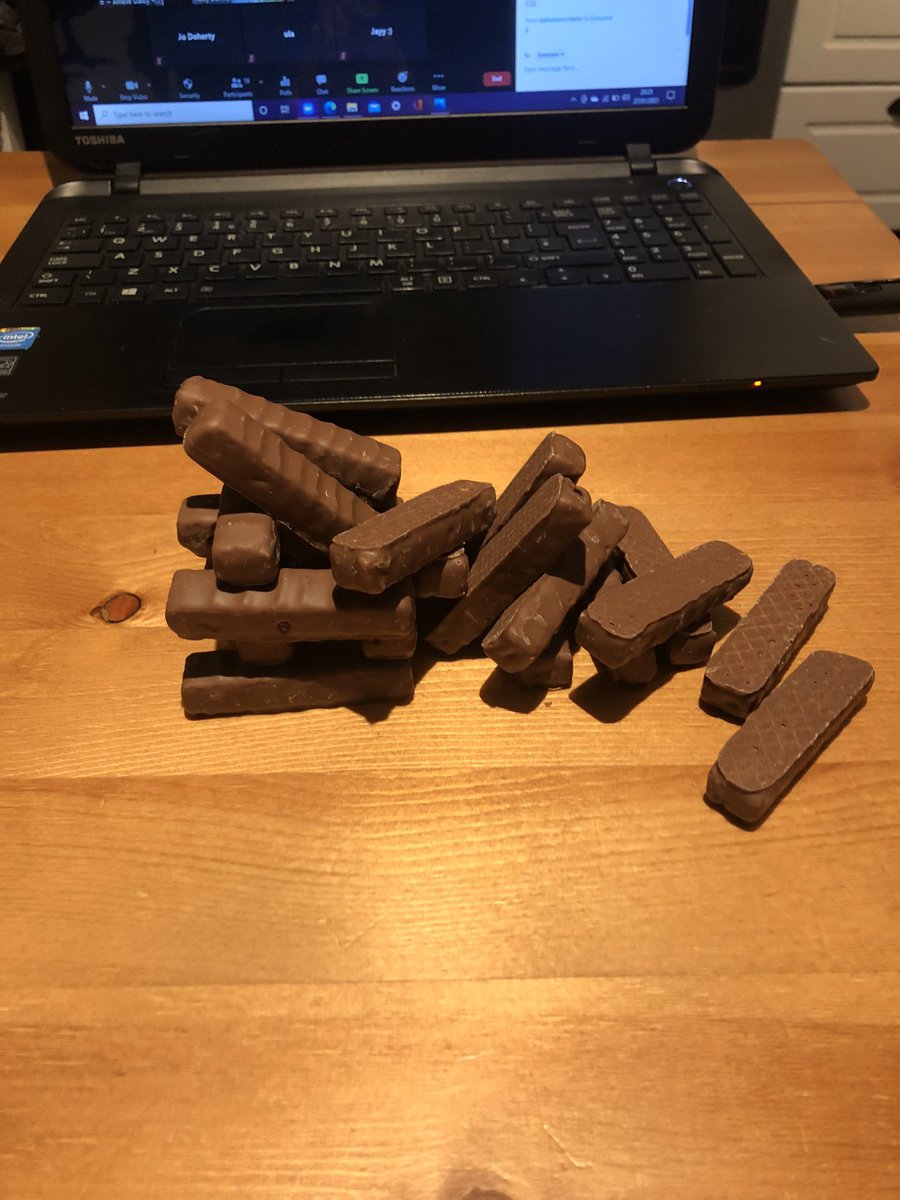 Tonight on zoom session we had 17 guides turn up - some their first time!! We did it Chain-ging times UMA and played Kit Kat jenga!! Amazing and they loved it!! Some got 10 layers high - I managed 8!!! #GirlGuiding #GirlGuidingUK <a href="/Girlguiding/">Girlguiding</a> <a href="/GuidingMembers/">Girlguiding For Members</a>