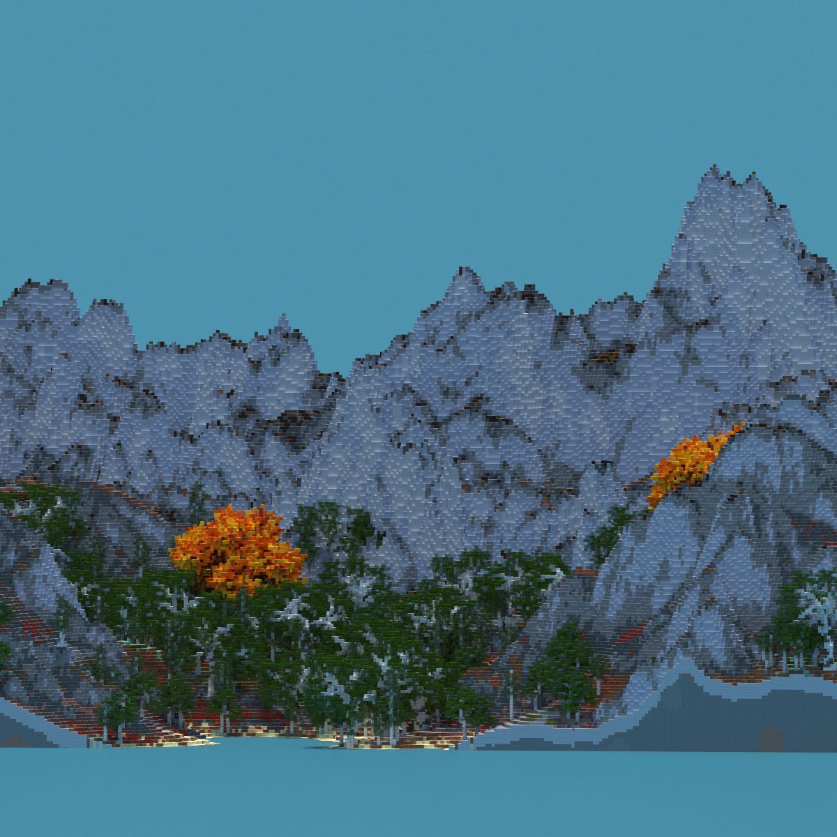 Couple renders of Fantasy Mountain!
Done by: <a href="/IvainirMC/">Ivain</a> 

#minecraft #chunky #worldmachine #minecraftdaily #minecraft建築コミュ