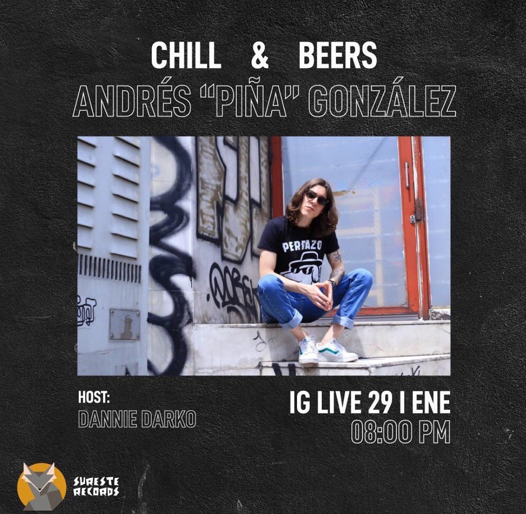 Esta semana en #chillandbeers:

<a href="/Piniaexpress/">Andrés González</a>!!!!!

No se lo pierdan por  instagram.com/suresterecords… este viernes a las 8pm.