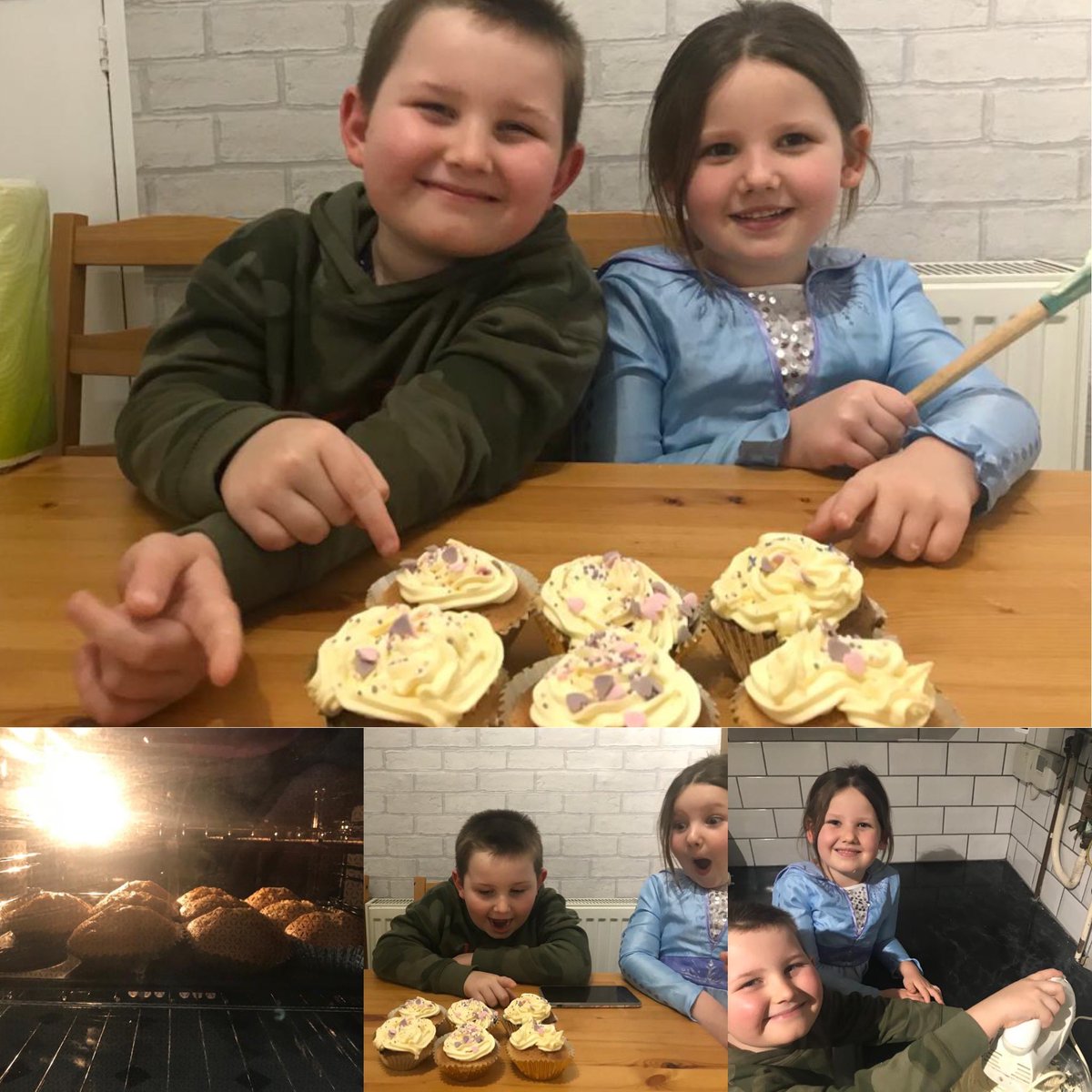 KeighleyHarding's tweet photo. Nathan and Erin with their vanilla cupcakes 😋 yummy! @HeathSomers @Y1Somers @Somers310 #shpsbakeoff #teamsomers https://t.co/Zre215k3tt