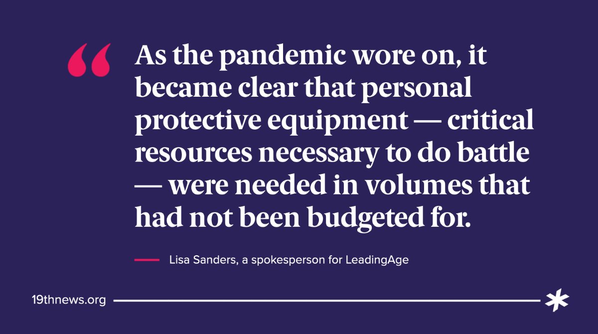 Lisa Sanders, a spokesperson for  @LeadingAge, an association of health care providers dedicated to older adults, said the country’s aging services industry was not equipped to combat the virus.  https://bit.ly/2MuQ8jI 