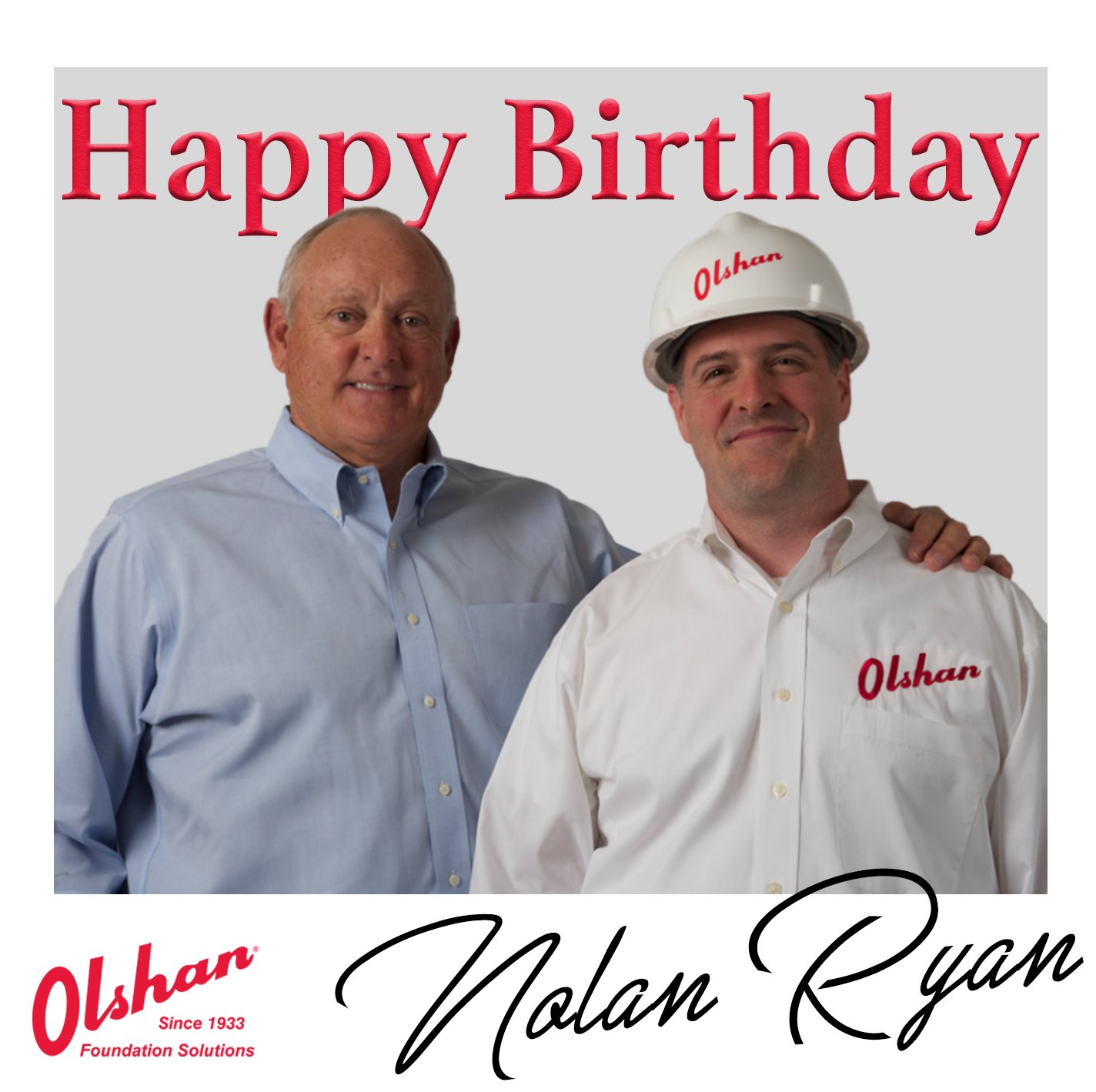 We at Olshan Foundations would love to wish Nolan Ryan a wonderful Happy Birthday! 