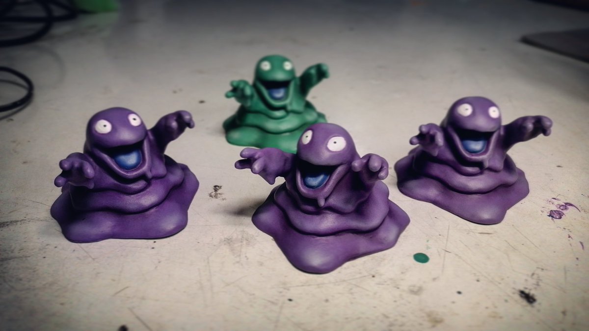 Hoy he fabricado estos #pokémon #grimer