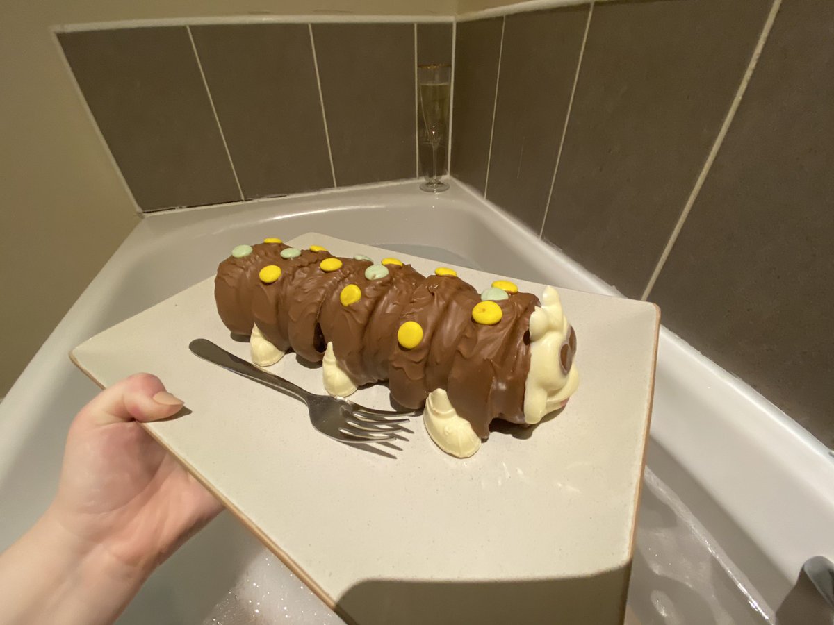 Bloody hell I’ve just been offered a permanent Journalist contract at the BBC!! I didn’t really know how to celebrate (because covid) so I’ve bought myself a Colin the Caterpillar cake and I’m eating the whole thing in the bath.