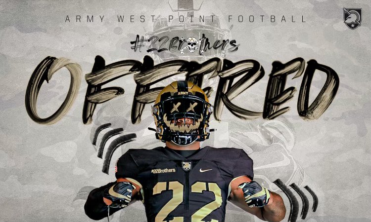 seanfitz50's tweet photo. Blessed and Extremely Excited to receive an offer from Army West Point!! #GoArmy @CoachJohnLoose @ArmyFB_Recruit @CoachLyonsCVfb https://t.co/SA4NW8ZS6z