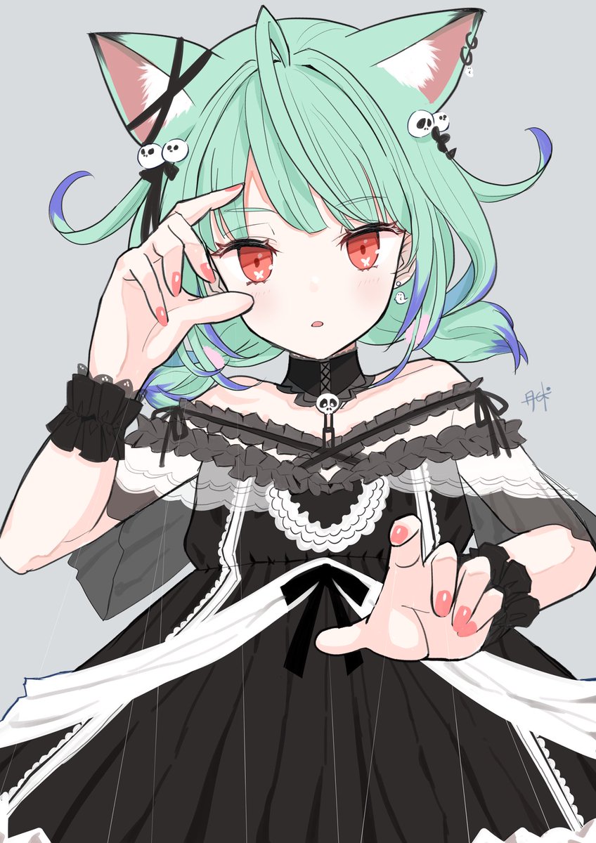 潤羽るしあ ,uruha_rushia_(3rd_costume) 「潤羽るしあちゃん?
#絵クロマンサー 」|月と犬 ☪︎*のイラスト
