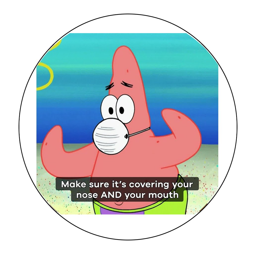 UTCLibrary's tweet image. Looking for something that will remind you (and others) that #MocsMaskUp while on @UTChattanooga campus? Pick up a meme button from @UTCLibrary! On the 1st floor in front of the Check Out desk. Mocs card required to enter, and masks.. obvi 😀 💛 💙