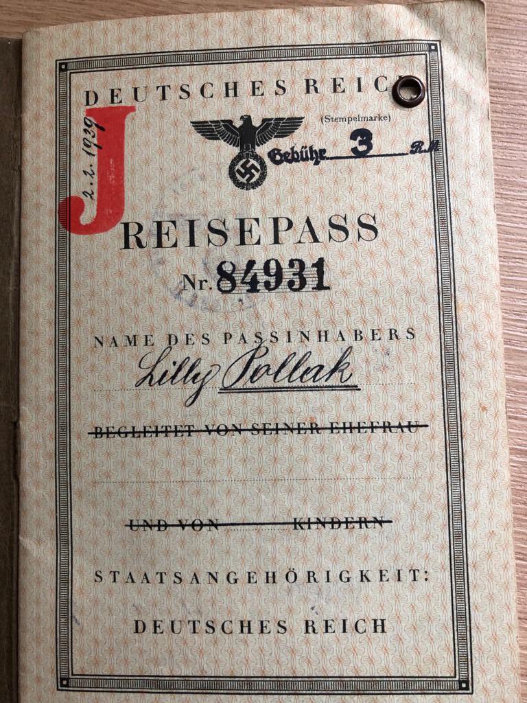 My grandmother, Lilly. 

Fled Vienna alone, aged 12, spring 1939. You know why it is stamped “J”.  The rest of my family stayed behind and were murdered. 

#HolocaustRemembranceDay #HolocaustMemorialDay2021