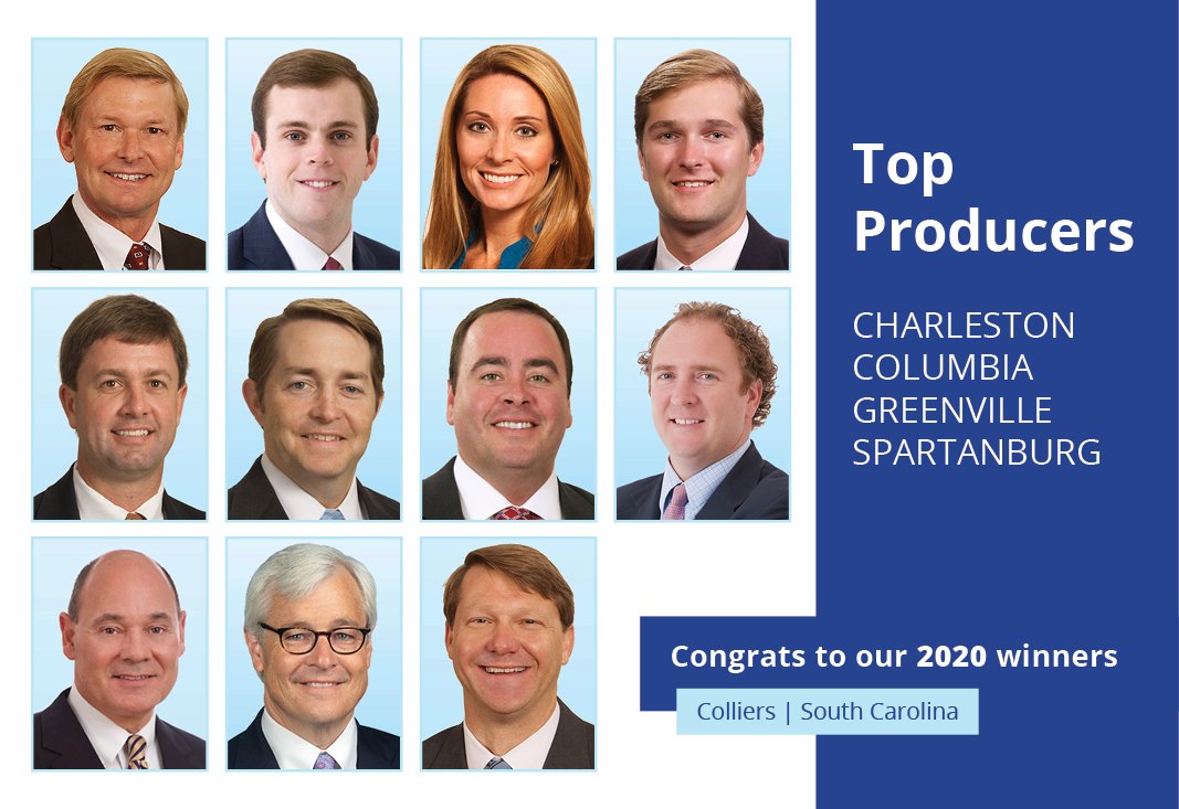 Congratulations to our 2020 Top Producers! The leading producer for Colliers in South Carolina was Chuck Salley, SIOR, who earned the 2020 Walter M. Keenan Award. Click to view the full list: hubs.ly/H0FyCvD0