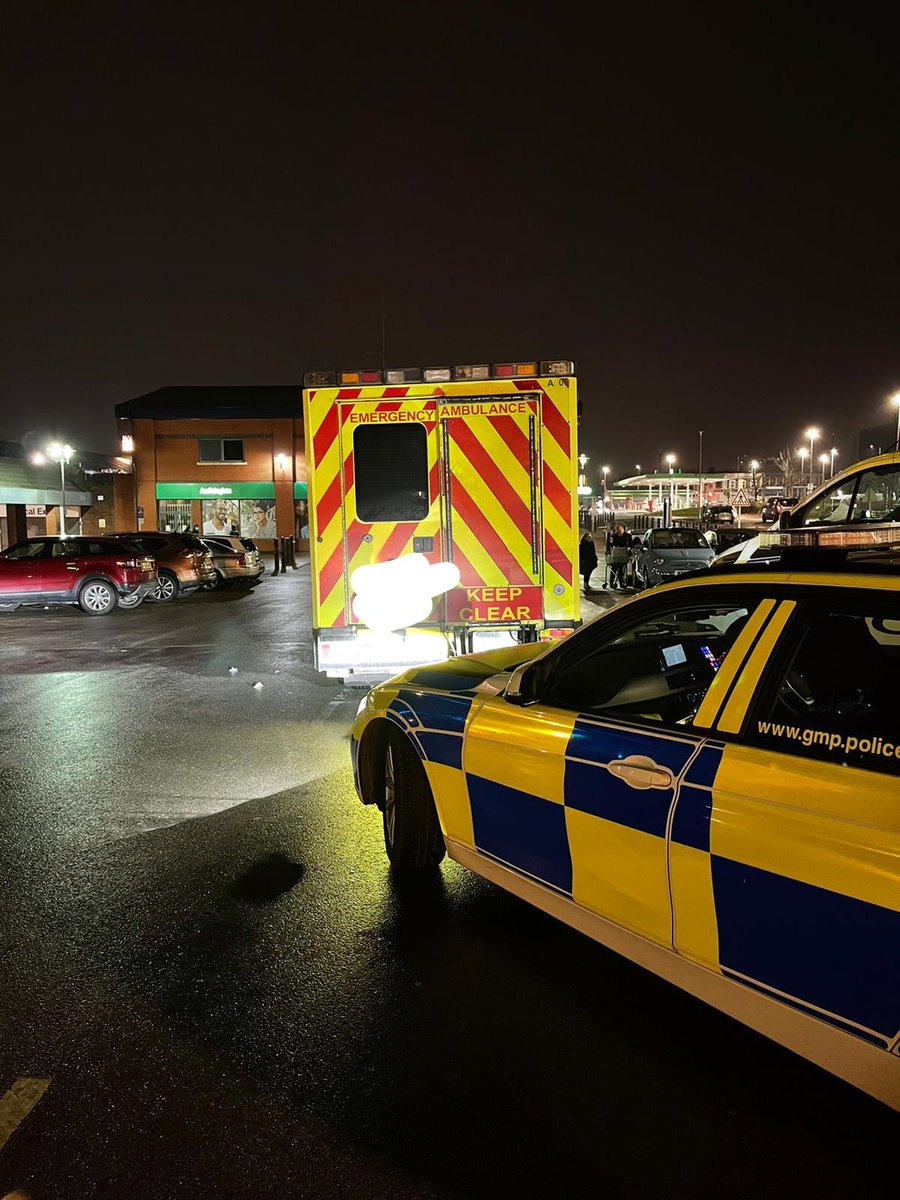 This Ambulance was reportedly carrying a family when it arrived at #Asda Harpurhey with blue lights flashing. Occupants promptly went inside to do their shopping. Our divisional colleagues tracked them down &amp; the driver was found to be disqualified &amp; also wanted by the court.