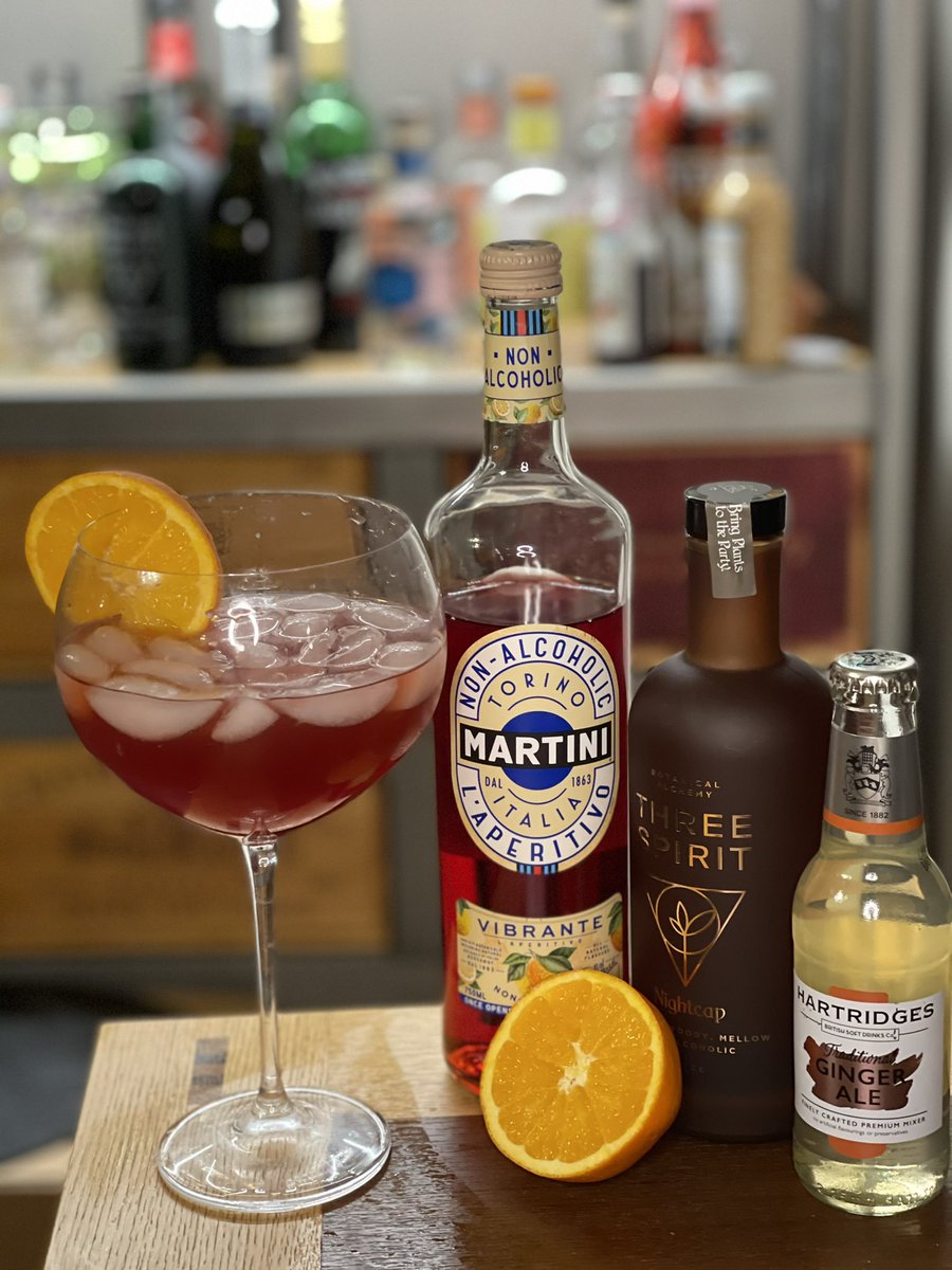 LisaMarieGodfr1's tweet image. Mixing it up this evening - some @threespirit_  nightcap with @Hartridges ginger ale - then a lovely bit of colour and zestiness by adding the Martini Vibrante - and a twist of orange. Who said #alcoholfree had to be boring?! What are you mixing this evening...??