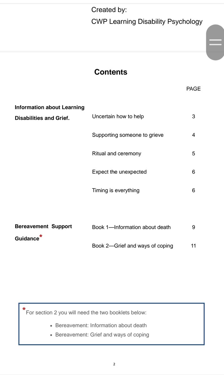 I've been thinking about #death & #grief for people with #LearningDisabilities +/- #autism &came across this excellent resource to download via #cwpld 
#Diagnosticovershadowing in the community when experiencing grief is an issue,supporting grieving could potentially prevent that